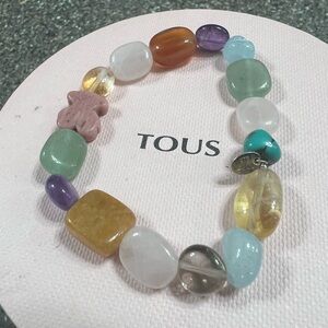 Silver Tous Color Bracelet with Rhodonite